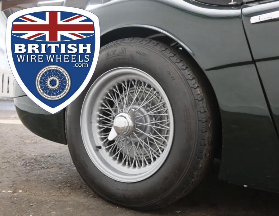 Austin Healey 3000 Center Lace Wire Wheels Moss Motors MWS Dayton Dunlop