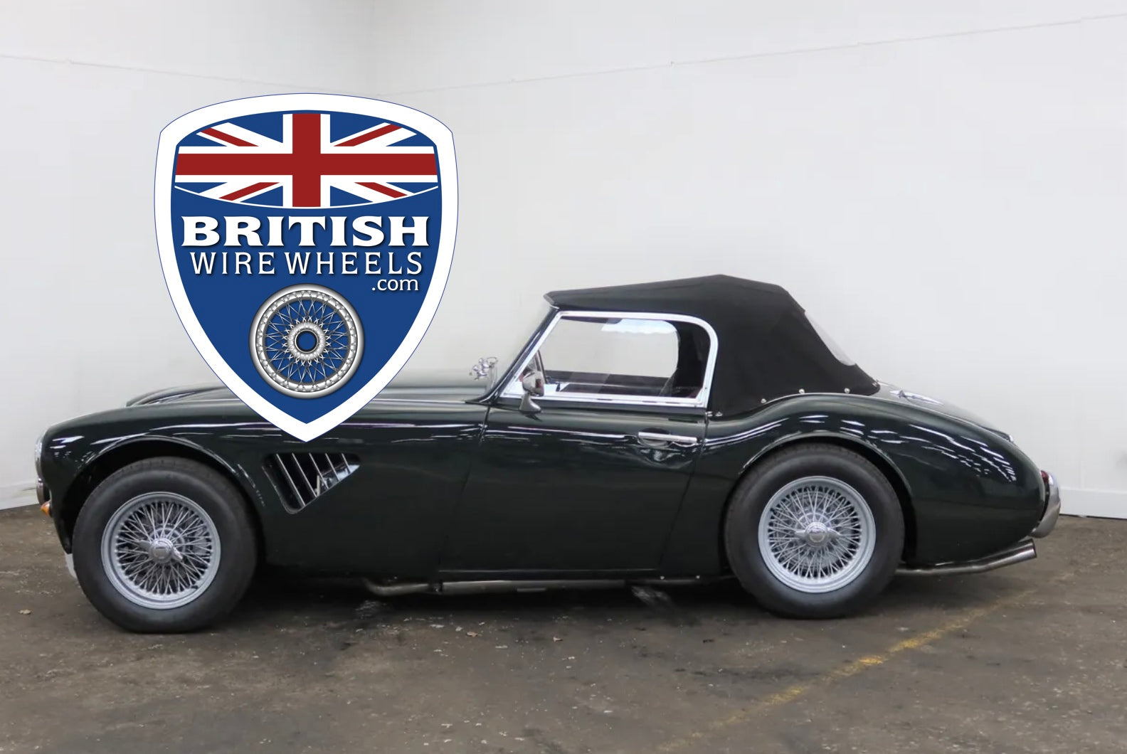 Austin Healey 3000 Center Lace Wire Wheels Moss Motors MWS Dayton Dunlop