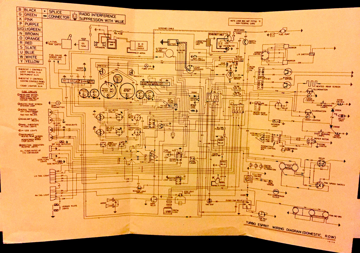 Lotus Esprit 4cyl Electrical Wiring Diagram