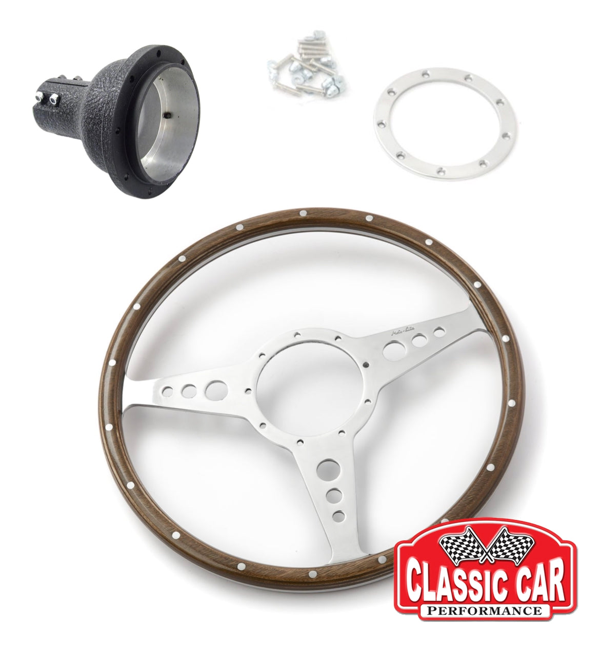 Moto-Lita Steering Wheel Conversion Kit - 14" Drilled