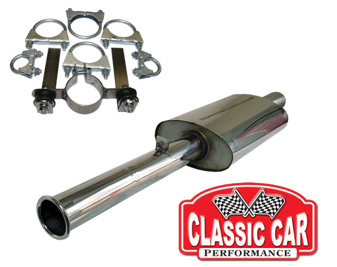 Triumph TR2 TR3 TR4  Stainless Steel Exhaust Silencer and Mounting Kit (Copy)