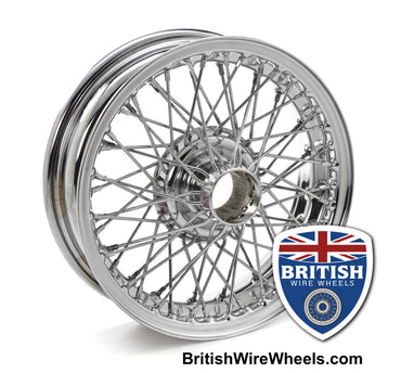 Dayton Dunlop MWS Austin Healey MG Morgan Triumph 15x4.5 60 Spoke Chrome TUBELESS British Wire Wheels