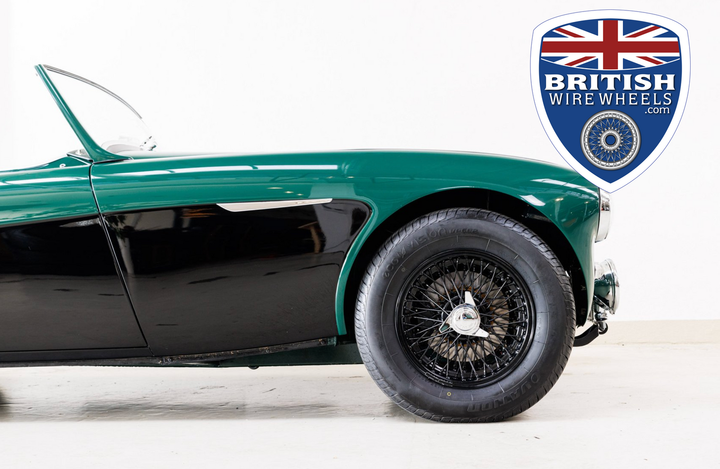 Austin Healey 100/6 BN6 Black Wire Wheels