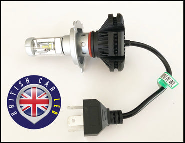 Jaguar MG Austin Healey Lotus Mini Triumph LED Headlight Conversion Kit with Lucas Headlight buckets