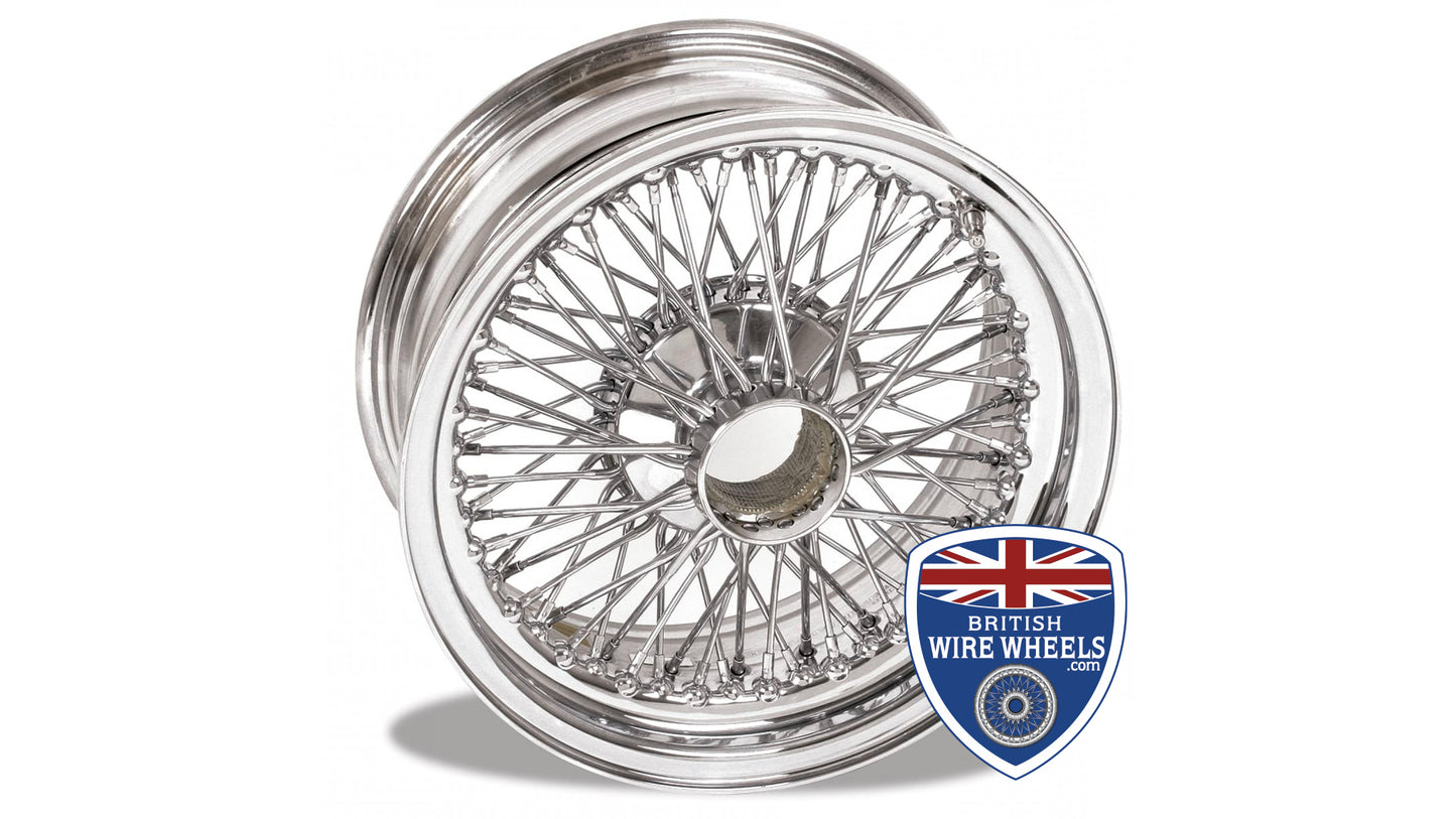 Jaguar XKE e-type 15x6.5 wire wheel chrome